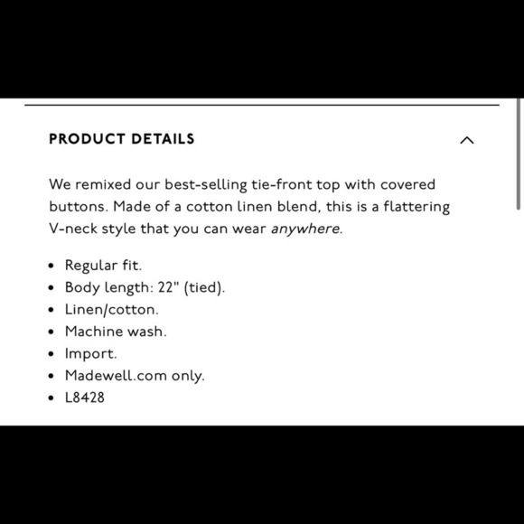 Madewell | Agency Tie-Front Button Top in Sarasota Stripe Medium - Picture 4 of 10